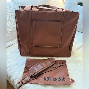 BEIS Chocolate Brown East to West Travel Tote
